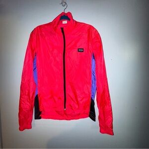 Vintage Novara red windbreaker bike jacket shell red black size large activewear